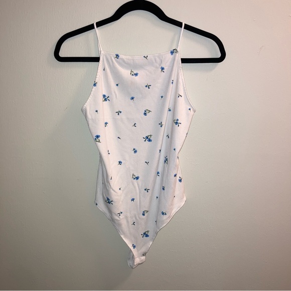 H&M Tops - Ribbed String Strap Bodysuit